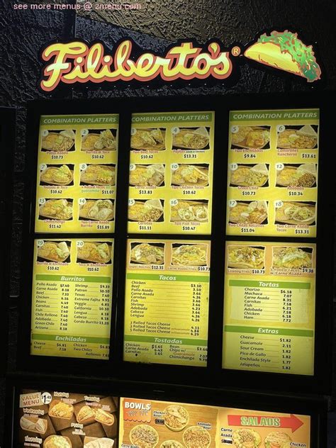 You need to enable JavaScript to run this app. . Filibertos menu with pictures